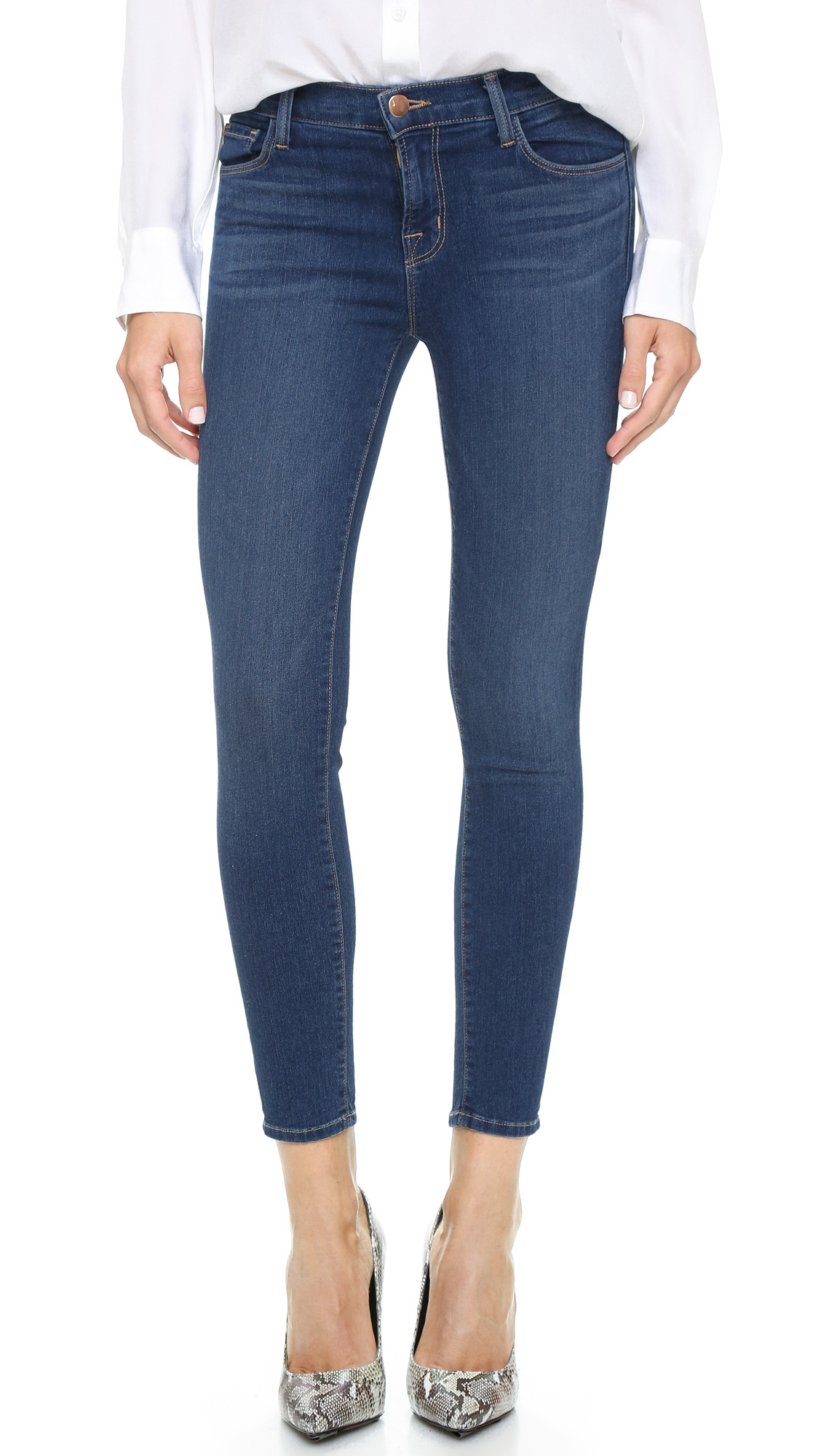 J Brand 835 Mid Rise Crop Jeans - Blue Code | Shopbop