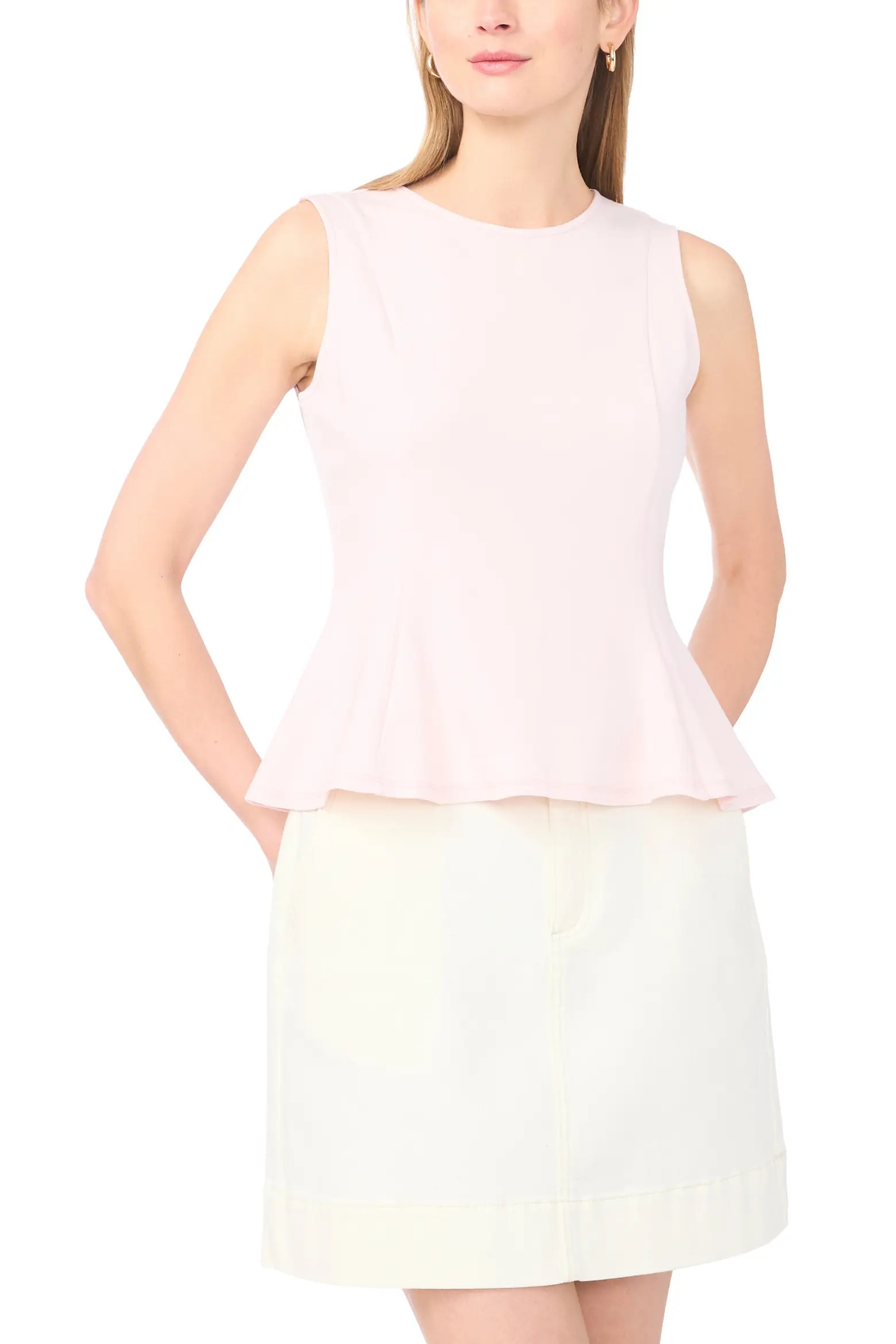 Cotton Blend Peplum Tank (Women) | Nordstrom | Nordstrom