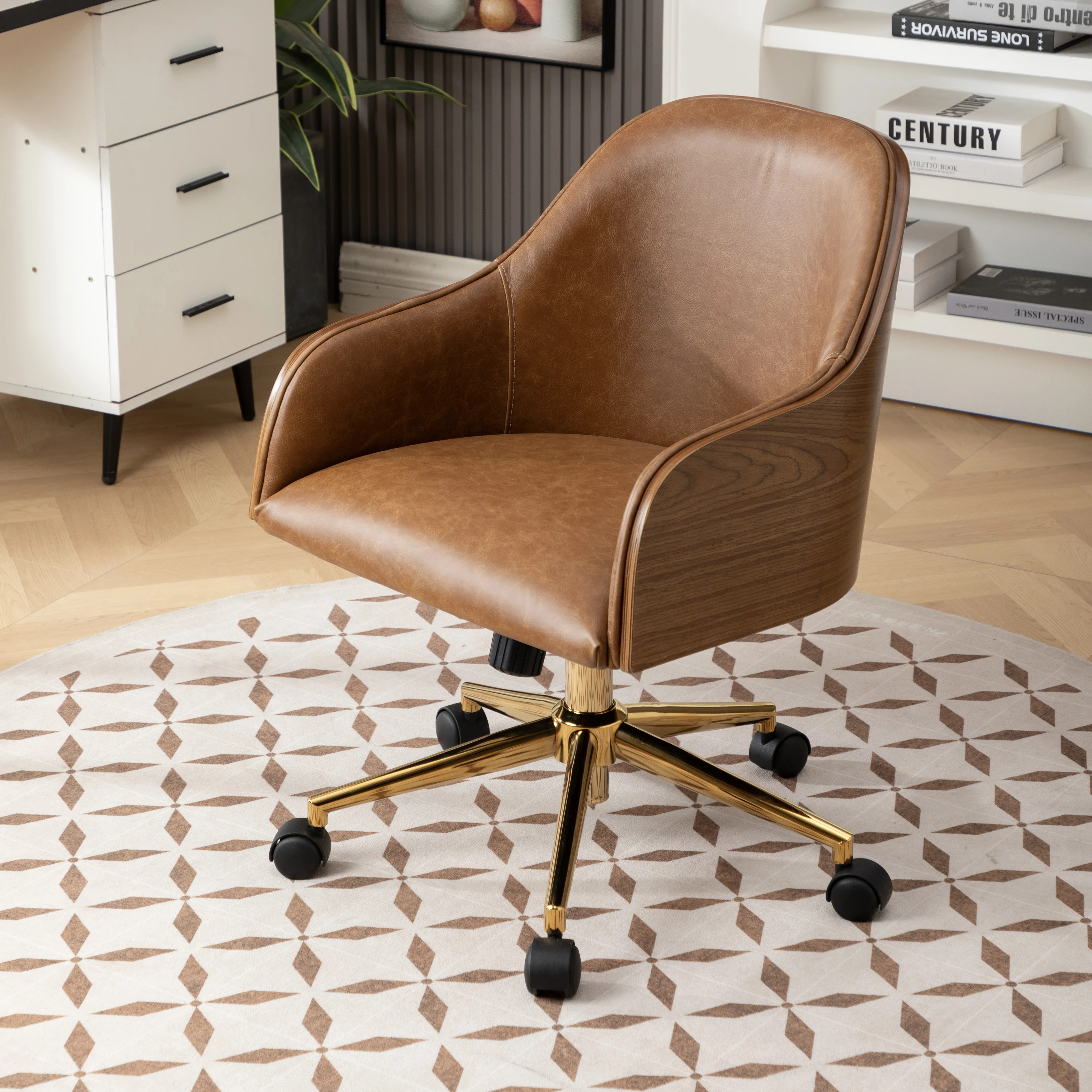 Genuine Leather Upholstered Office Chair | Wayfair North America