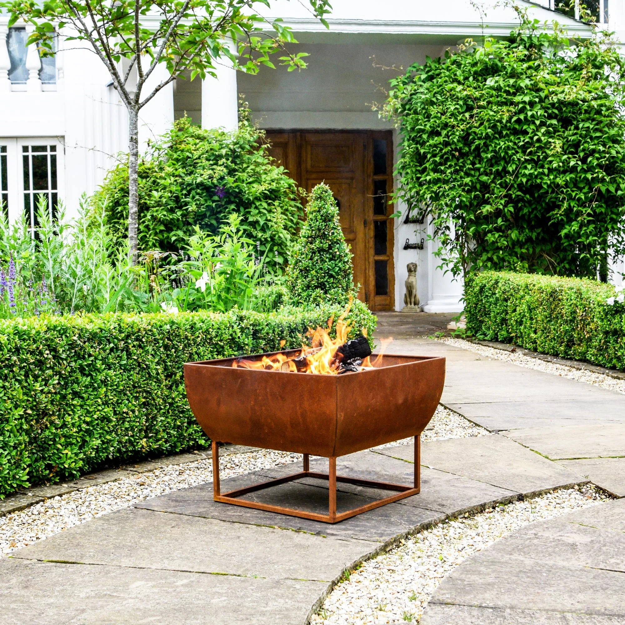Wood Burning Fire Pit in Rust or Black | Wayfair UK