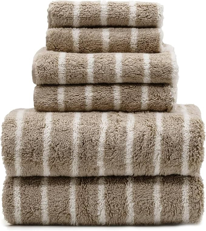 Ultraplush 100% Australian Cotton Towels Standard 6 Piece Set, 2 Bath, 2 Hand, 2 Washcloths, 800G... | Amazon (US)