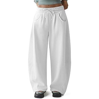 HeSaYep Women's Fleece Lined Sweatpants Barrel Leg Baggy Sweat Pants Winter Thermal Cotton Pants ... | Amazon (US)