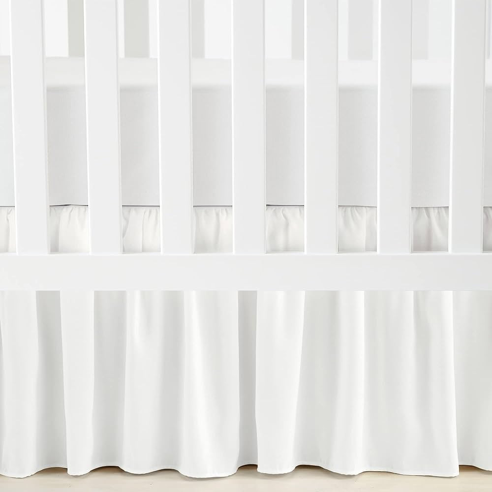 Lush Decor Ruffle Crib Skirt, 16" Drop, White | Amazon (US)