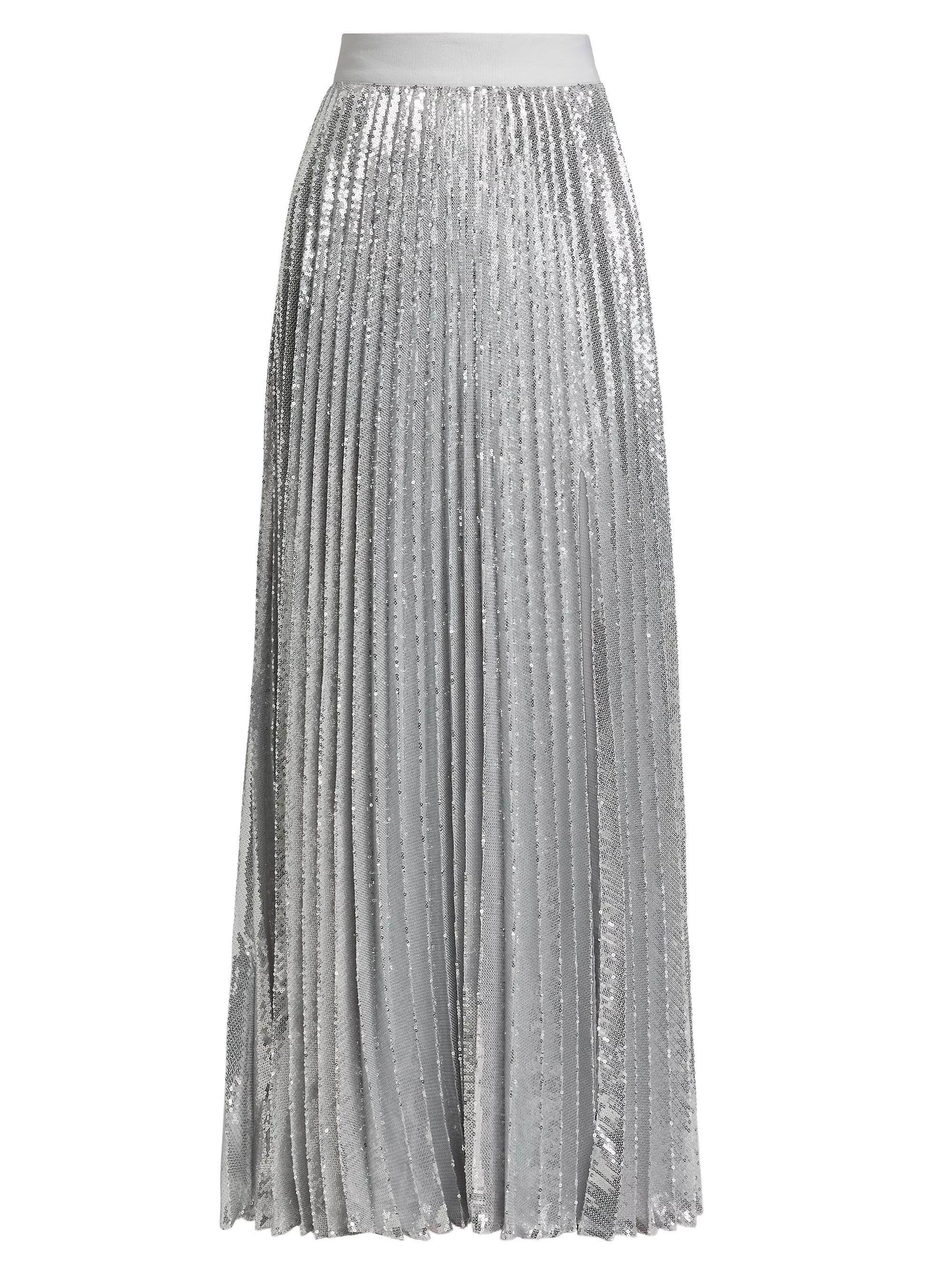 Shop Alice + Olivia Ivey Sequined Pleated Maxi Skirt | Saks Fifth Avenue | Saks Fifth Avenue