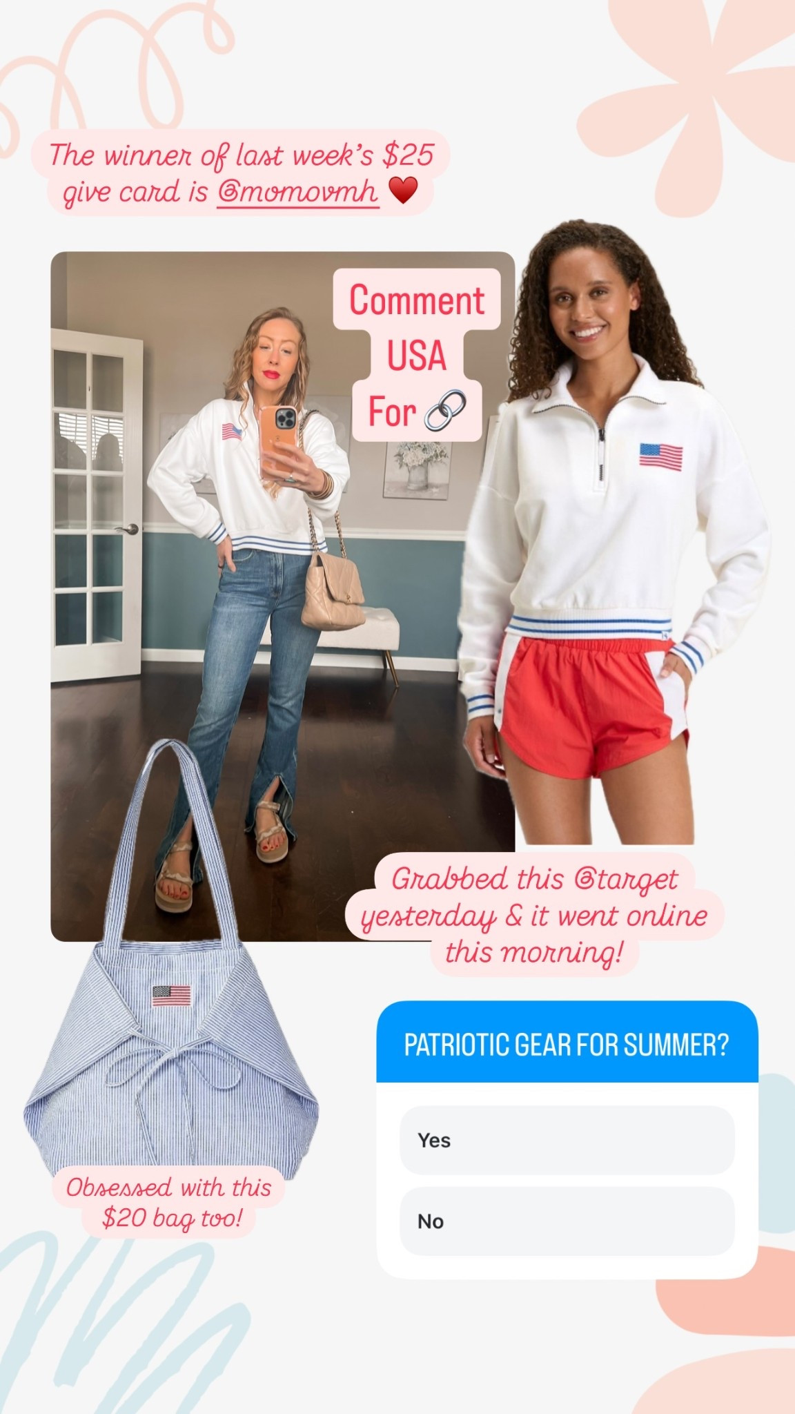 
Grabbed this @target yesterday & it went online this morning! Obsessed with this $20 bag too! @targetstyle 
I’m wearing the medium so I sized up! I think it runs small  

#LTKSeasonal #LTKOver40 #LTKFindsUnder50