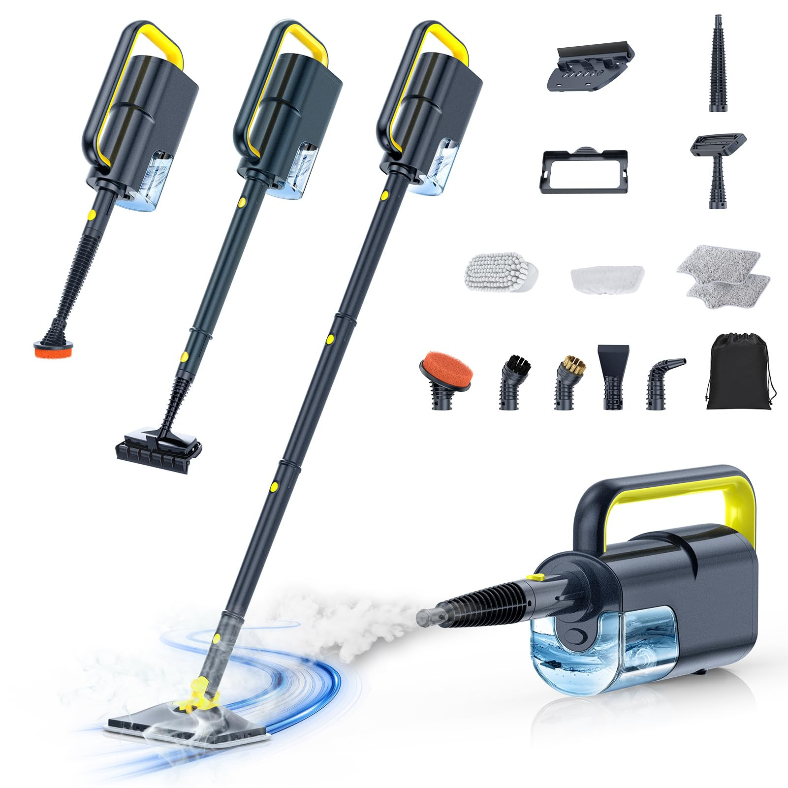 10-in-1 Steam Mop with Detachable Handheld Steamer, 350ml Tank, 10s Heat-Up, 248°F Steam Cleaner... | Amazon (US)