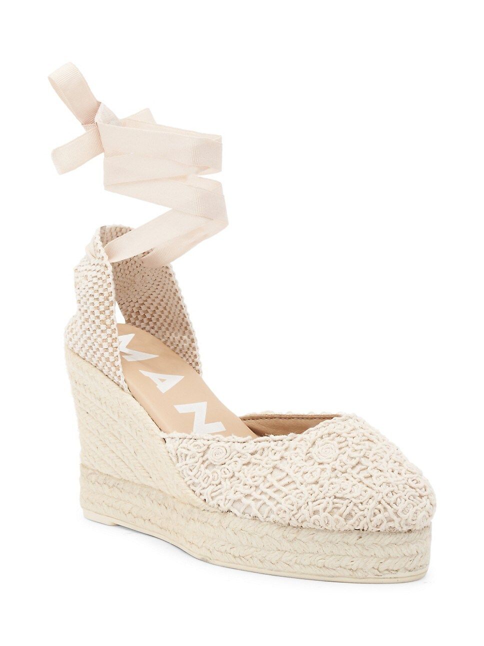 Crocheted Espadrille Lace-Up Wedges | Saks Fifth Avenue