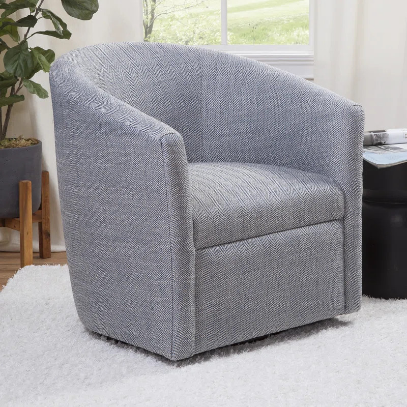 Zaria 29.75'' Wide Swivel Barrel Chair | Wayfair North America