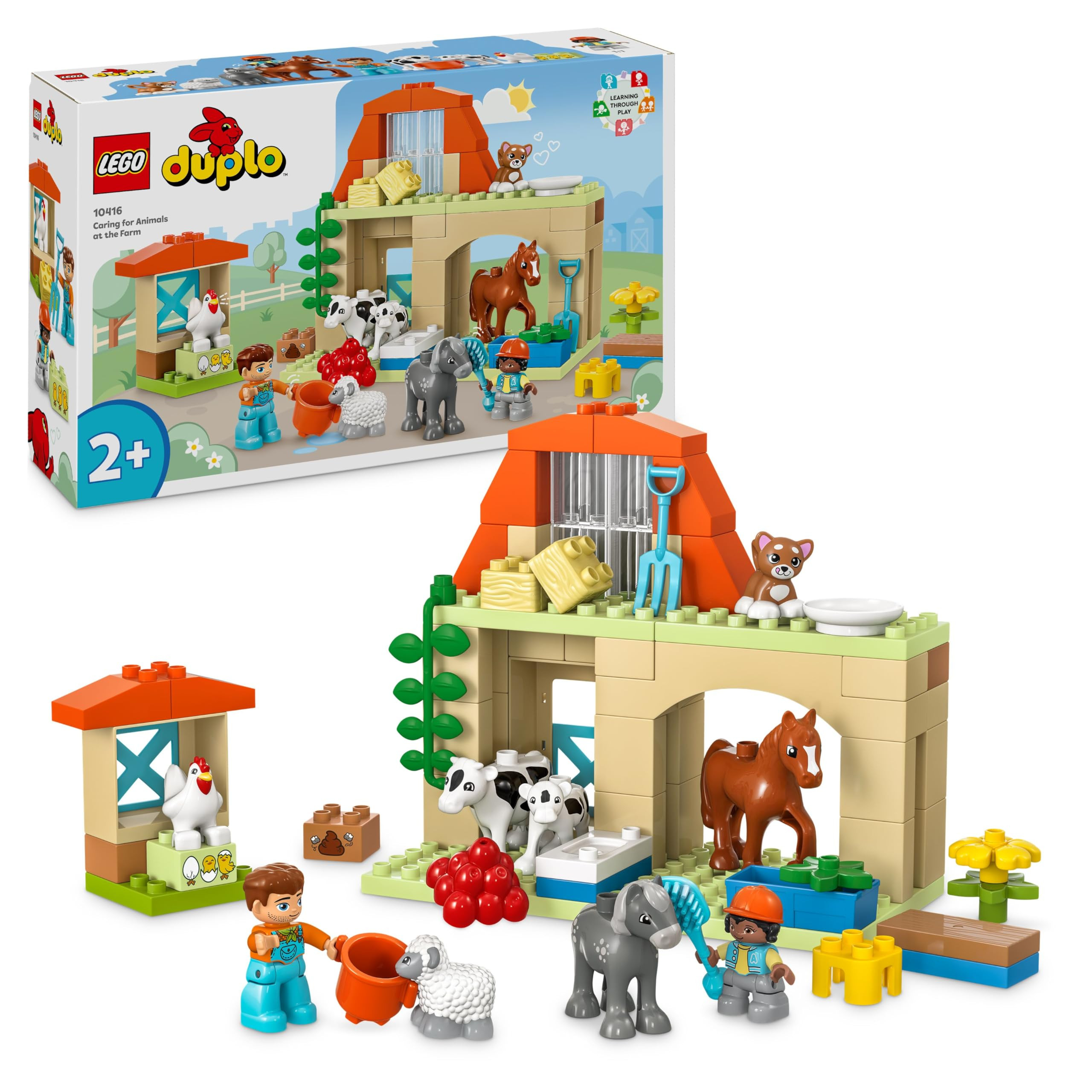 LEGO DUPLO Town Tierpflege auf dem Bauernhof - Spielzeug für Kinder - Montessori Spielzeug -Baue... | Amazon (DE)