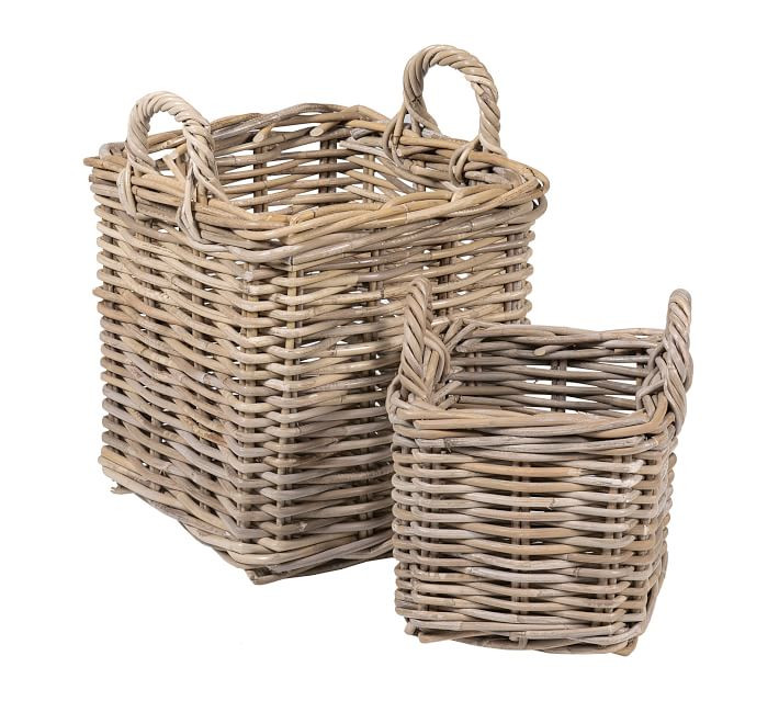 Portland Small Woven Tote Baskets, Set of 2 | Pottery Barn (US)