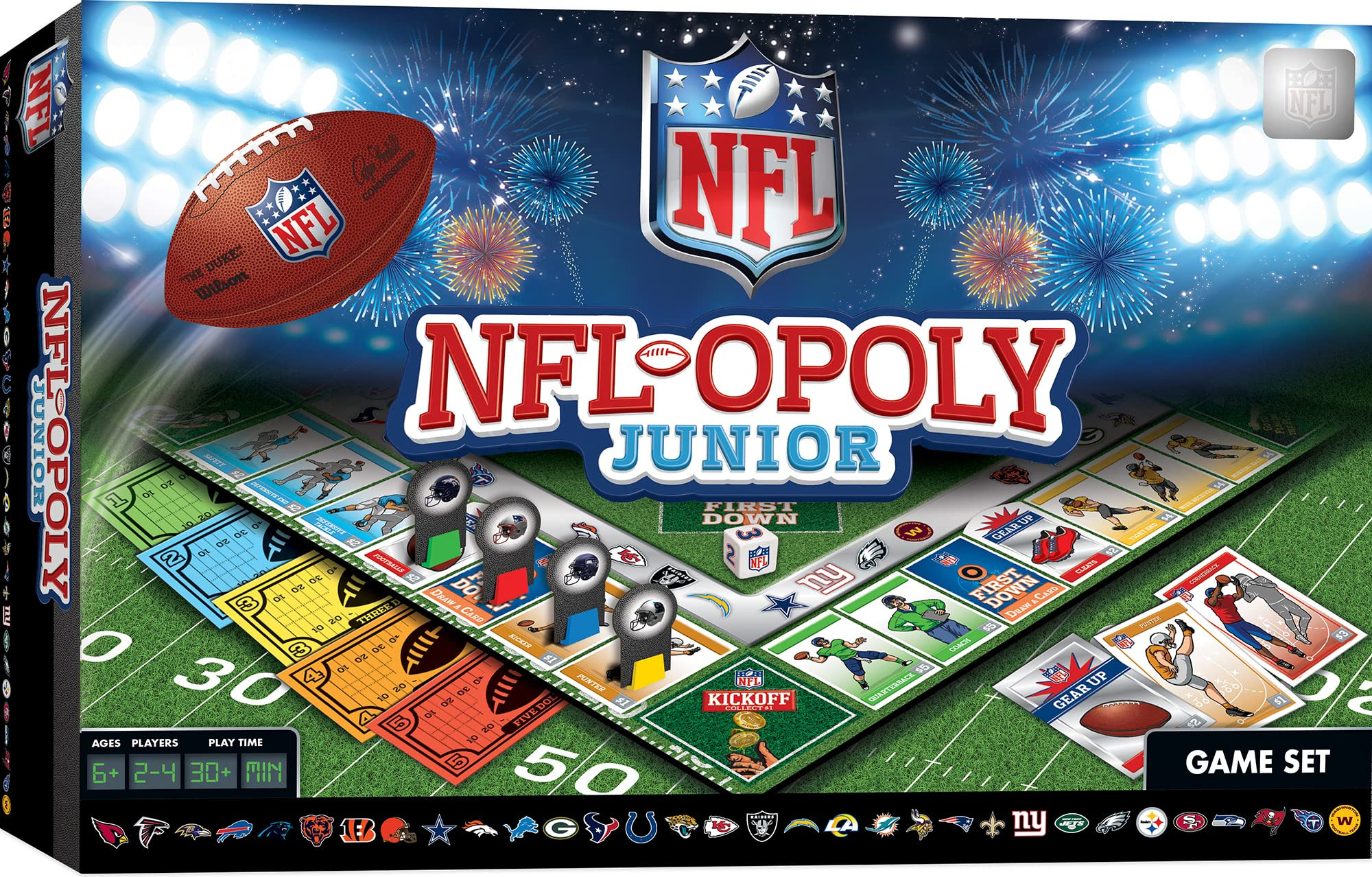 MasterPieces Kids & Family Board Games - NFL Opoly Jr. - Officially Licensed Board Games for Kids... | Amazon (US)