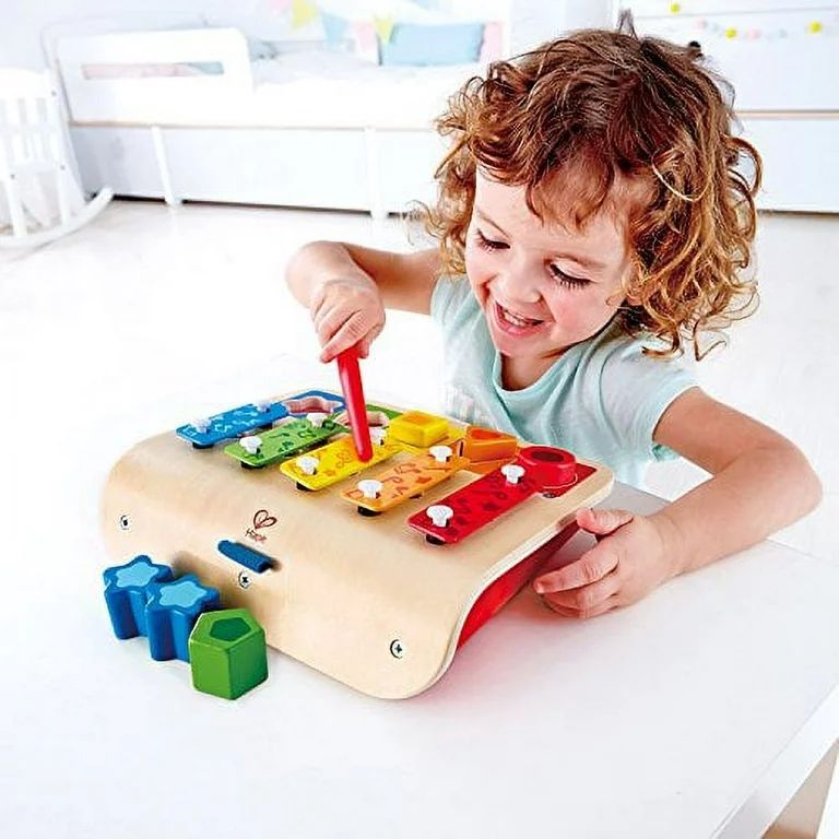 Hape E0334 Shape Sorter Xylophone and Piano - Wooden Instrument Toy | Walmart (US)
