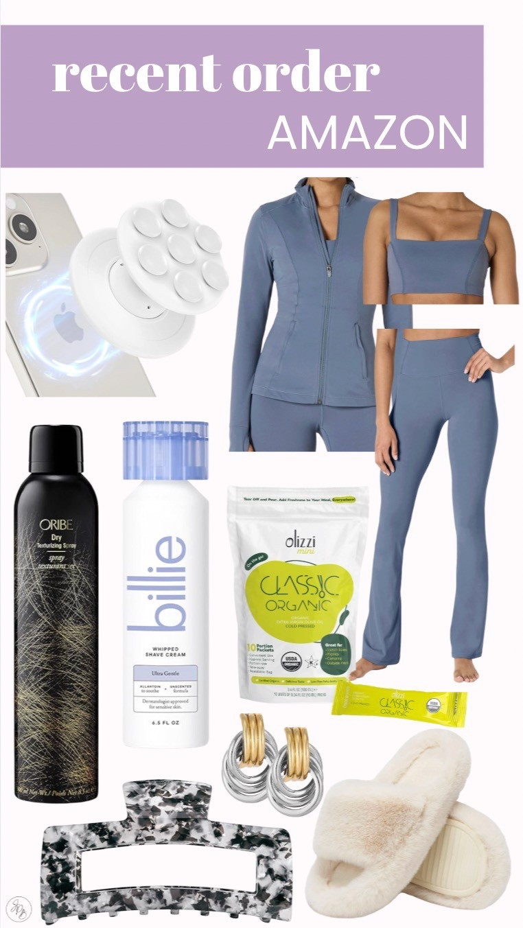 Recent order Amazon
Hair Texture Spray 
Magnetic Phone Grip
Amazon Athletic Set 
Olive Oil to go packets 

#LTKStyleTip #LTKBeauty #LTKActive