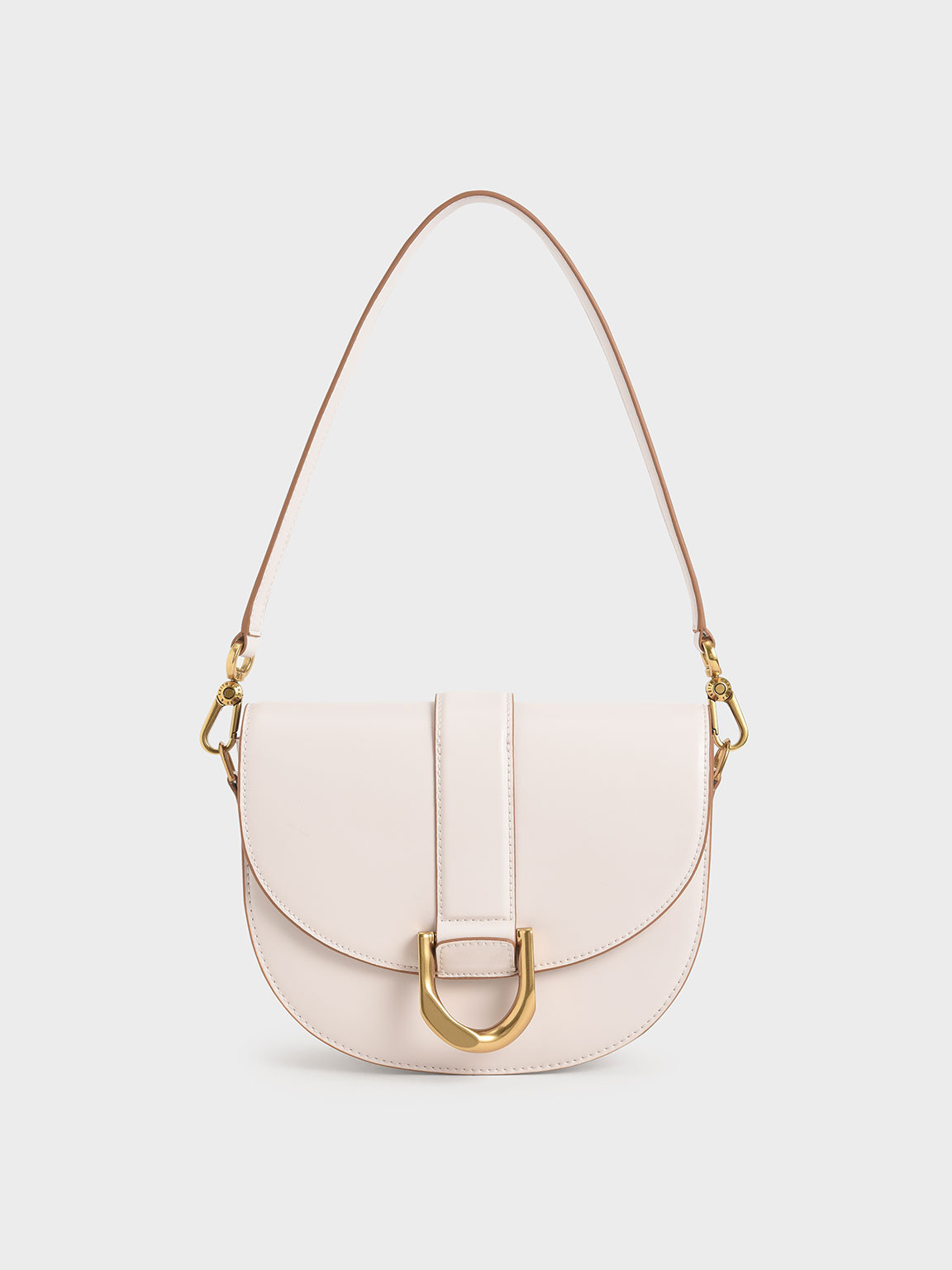 Pink Gabine Saddle Bag | CHARLES &amp; KEITH | Charles & Keith US