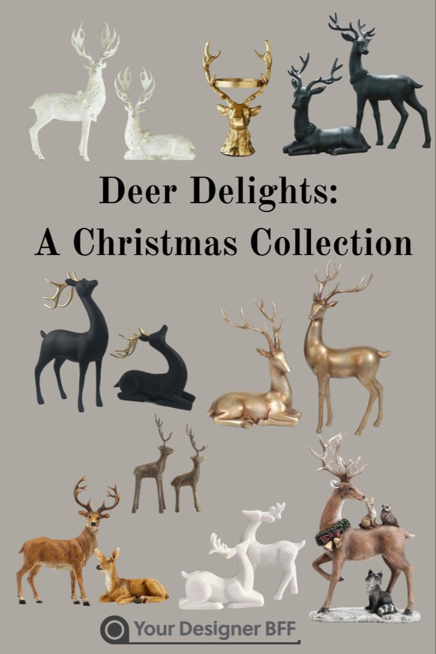 Deer Delights: A Christmas Collection.
Christmas Decor. 
Christmas Black Matte Deer Decor
Resin Deer Figurine
Resin Christmas Elk Figurine
Standing Reindeer with Woodland Animals
Porcelain Christmas Reindeer Figurines
Iron Standing Deer Figurines

#LTKHoliday #LTKSeasonal #LTKGiftGuide