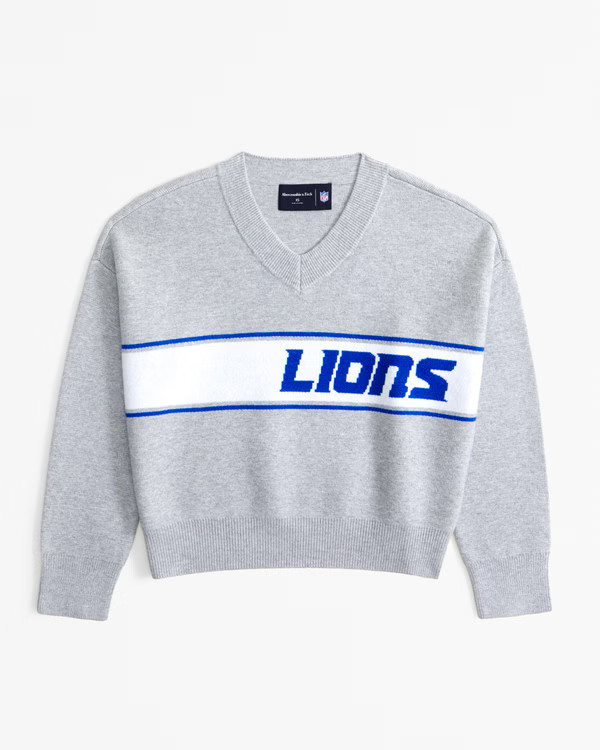NFL Detroit Lions LuxeLoft V-Neck Sweater | NFL Detroit Lions | Abercrombie.com | Abercrombie & Fitch (US)