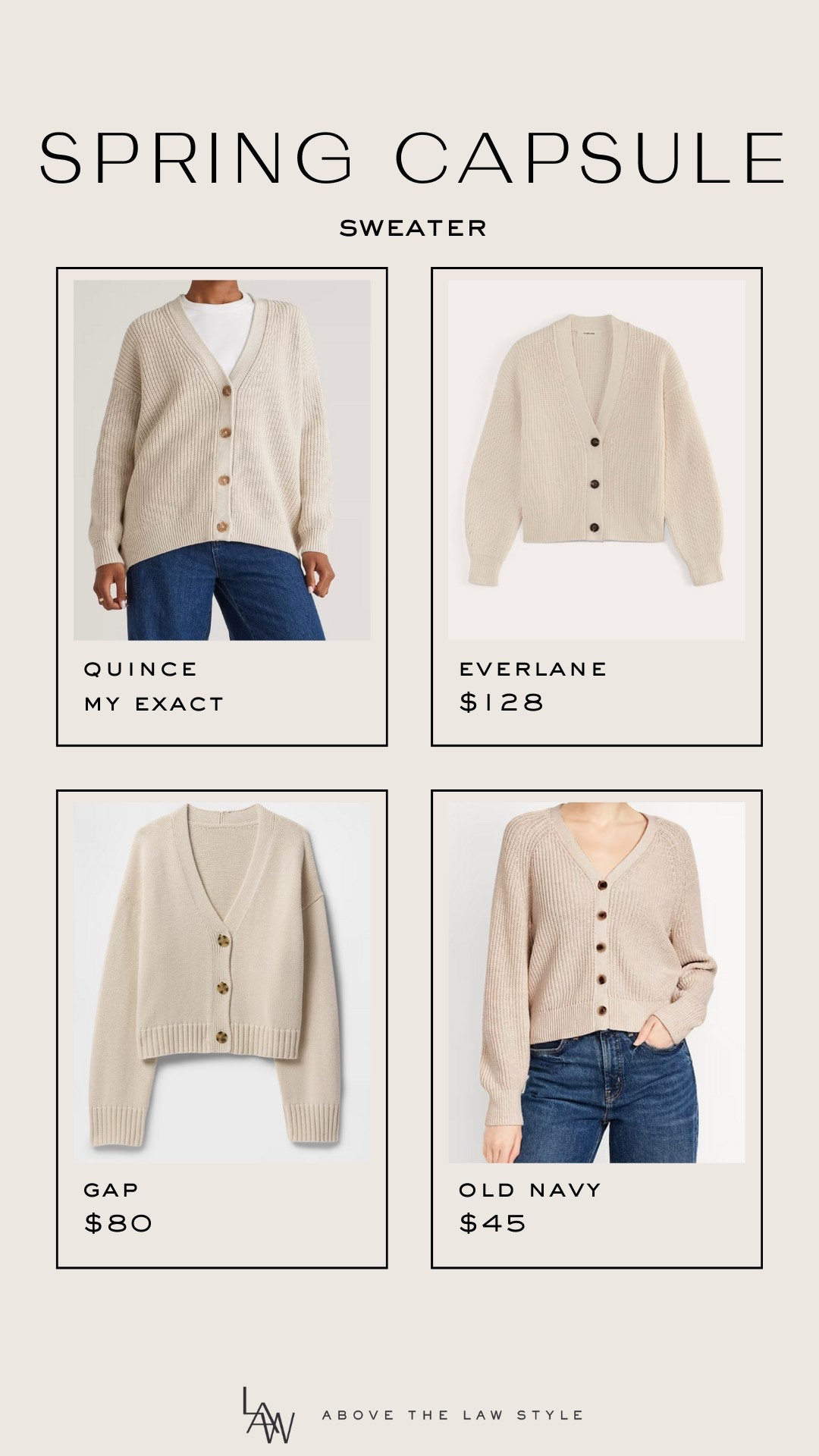Spring Capsule: Cardigan Sweater

#LTKFindsUnder100 #LTKStyleTip #LTKFindsUnder50