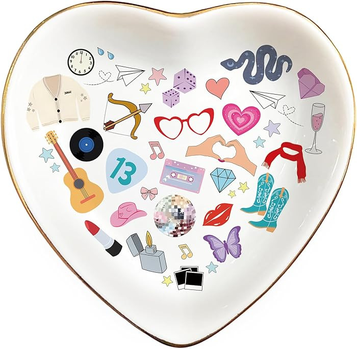 Singer Inspired Ring Dish, Ceramic Jewelry Tray for Music Fans, Birthday Gift for Girls Women, Gi... | Amazon (US)