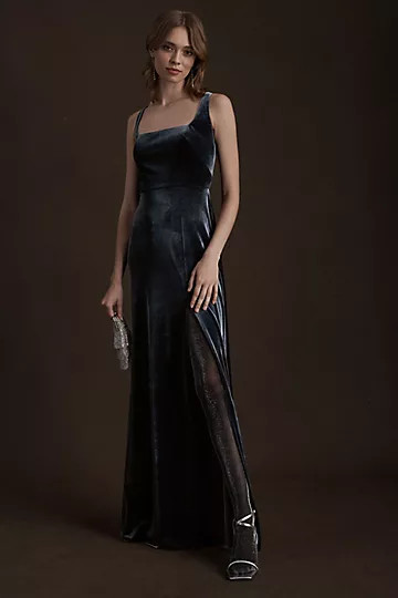 Jenny Yoo Mara Velvet Maxi Dress | Anthropologie (US)