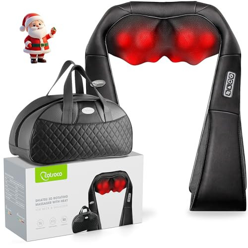 cotsoco Neck Massager,Shiatsu Shoulder and Back Massager with Heat, Electric Deep Tissue Massage Pillow for Body Muscle Pain Relief,Best Gifts Mom Dad Women Men,Home, Office Car Use | Amazon (US)