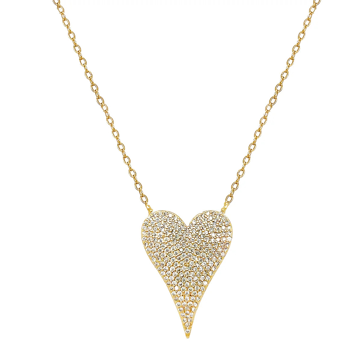 Yellow Gold Large Heart Necklace | Jennifer Miller Jewelry