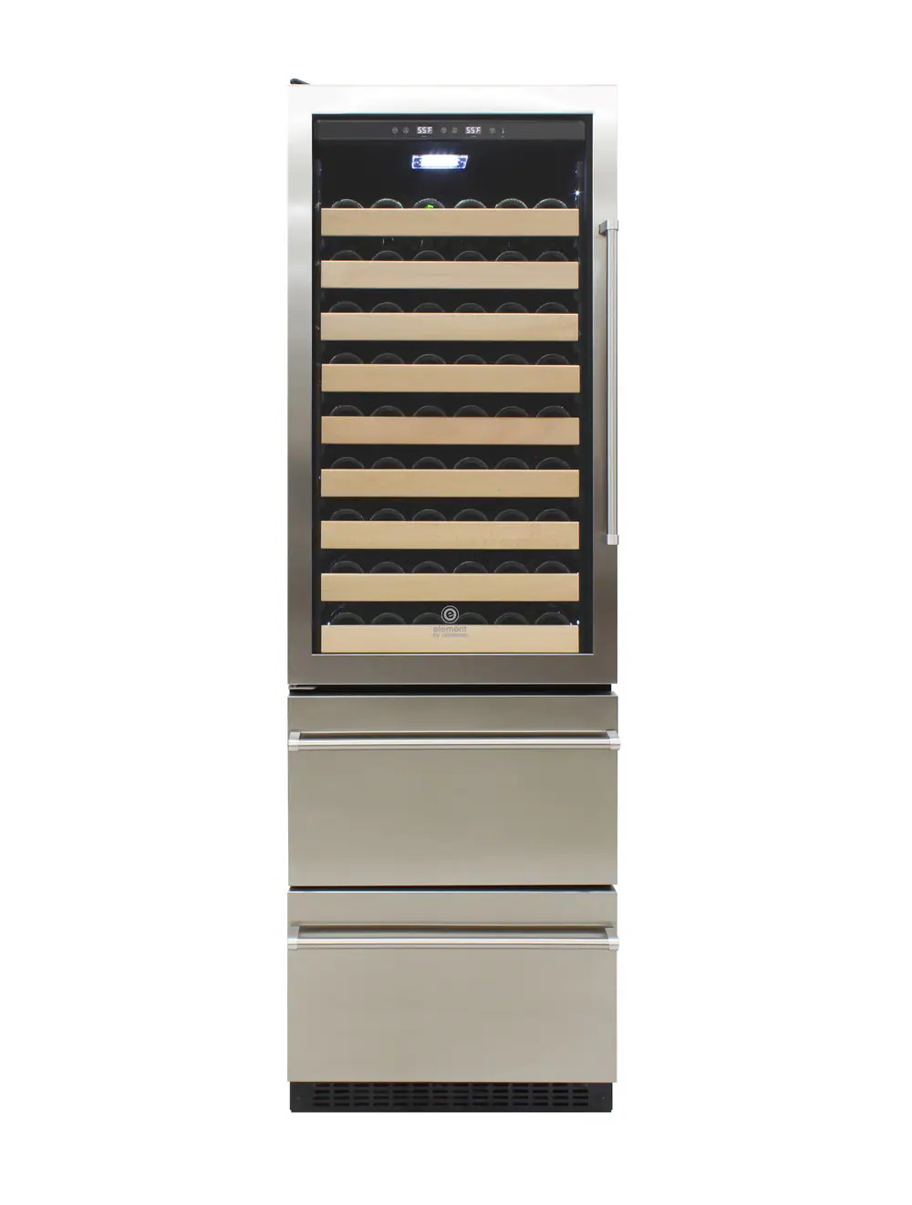 Vinotemp 23.8-in W 100 -Can Capacity Stainless Steel Built-in/Freestanding Indoor Beverage Refrigerator with Glass Door | EL-BWC108-SS-L | Lowe's