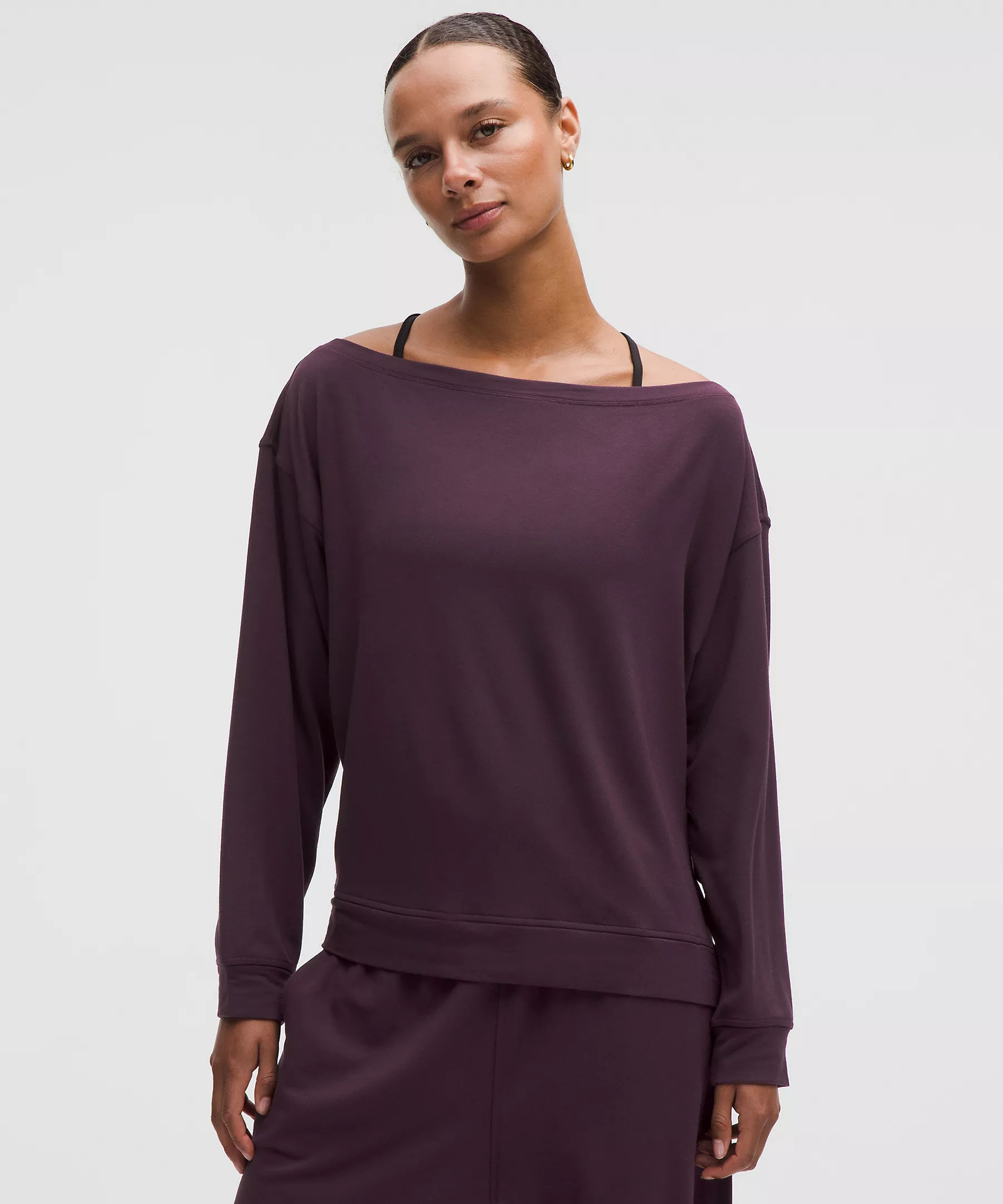 BeCalm Oversized Boatneck Long-Sleeve Shirt | Lululemon (US)
