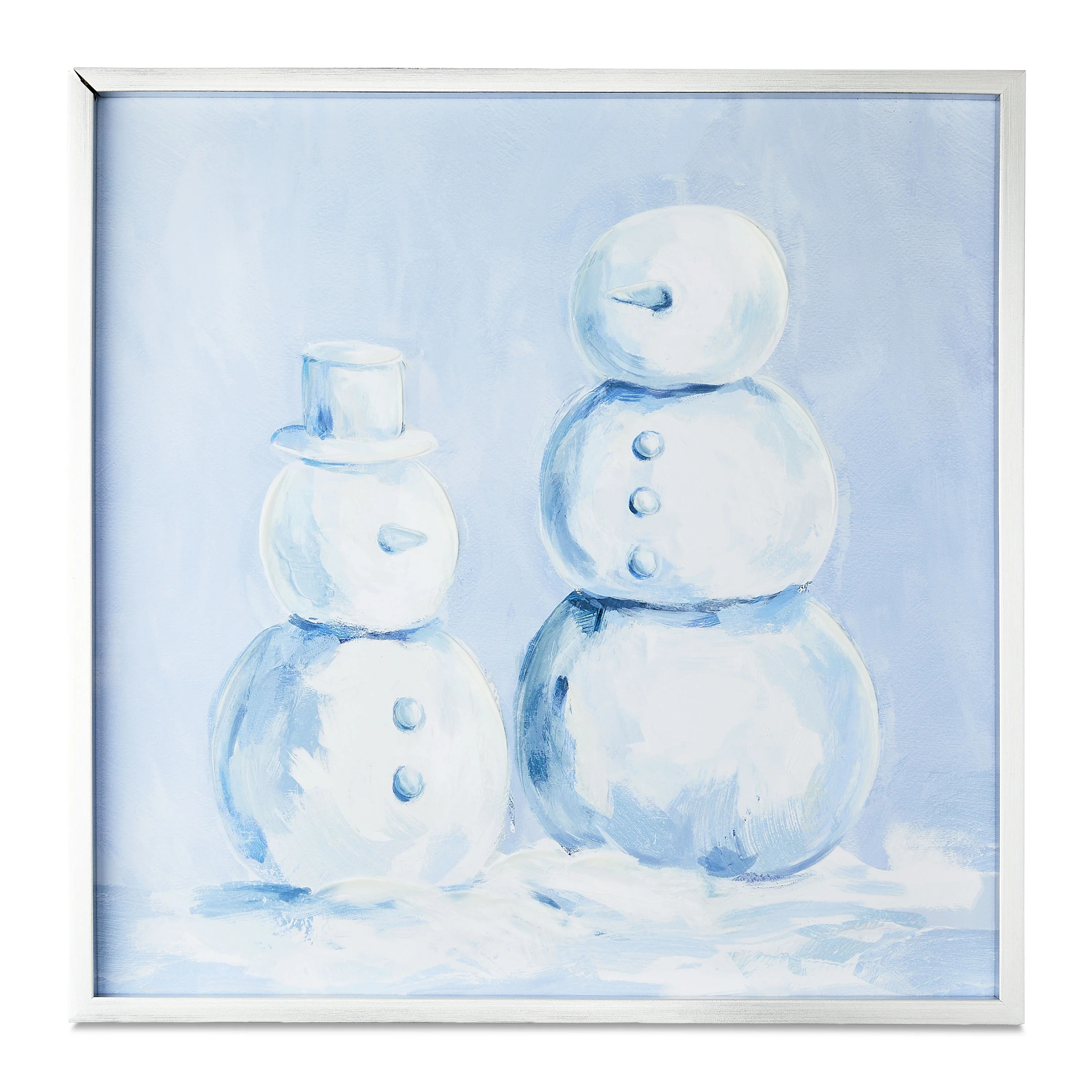 Dos Muñecos de Nieve Enmarcados en Arte Navideño para Pared, 22" x 22", de Holiday Time | Walmart (US)