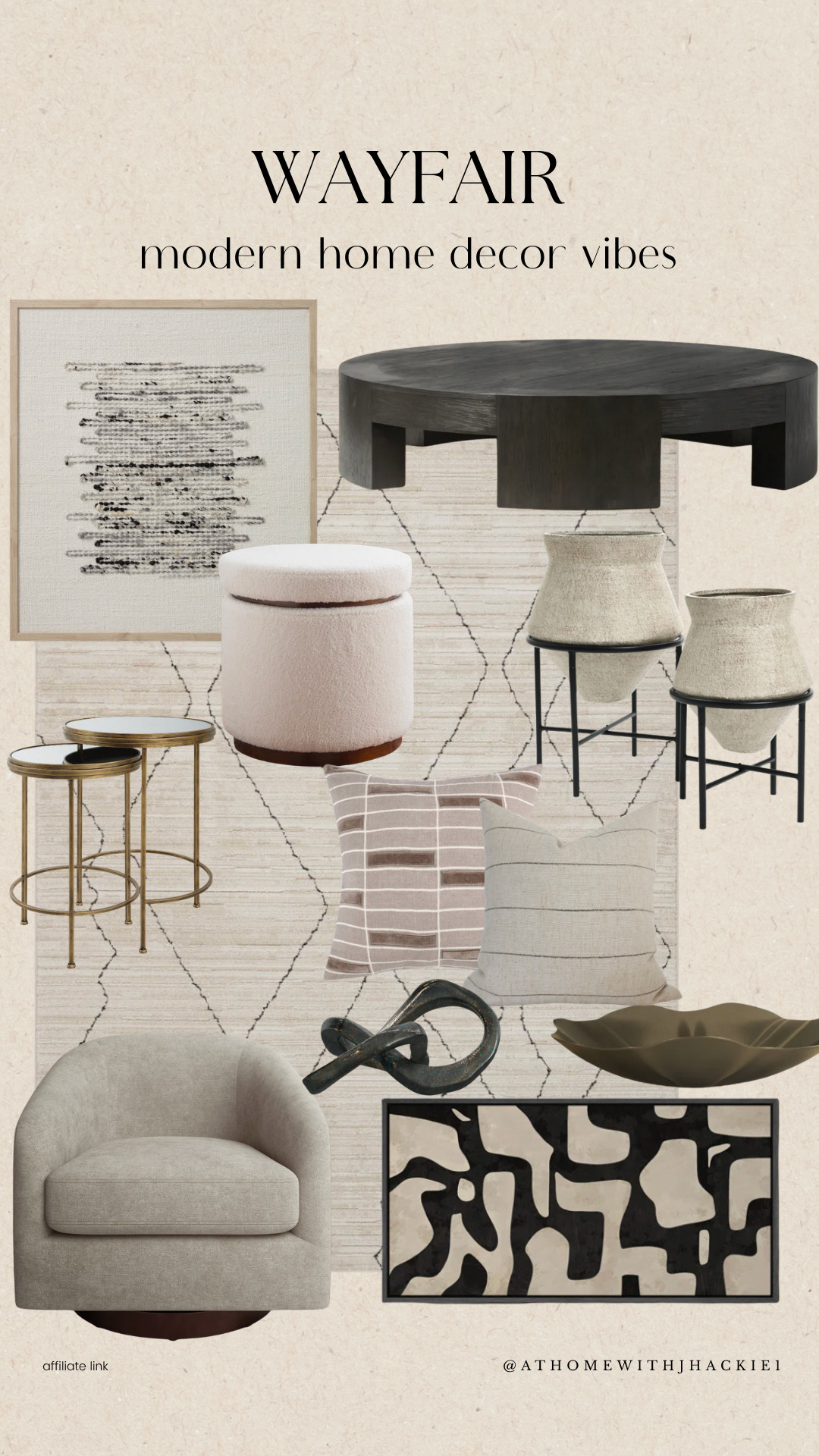 Wayfair modern home decor, modern home decor, Wayfair home decor, organic modern style, modern organic home, neutral living room, contemporary home decor, abstract artwork, accent chair, nesting tables, decorative planters, textured pillows, neutral area rug, sculptural decor, coffee table decor, minimalist home decor, luxury living room, earthy home aesthetic, modern furniture, designer inspired decor, Wayfair furniture, neutral decorating ideas, high end home style, home decor inspiration, cozy modern home, timeless interiors

#LTKHome
