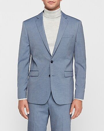 Extra Slim Blue Stretch Wrinkle-resistant Suit Jacket | Express