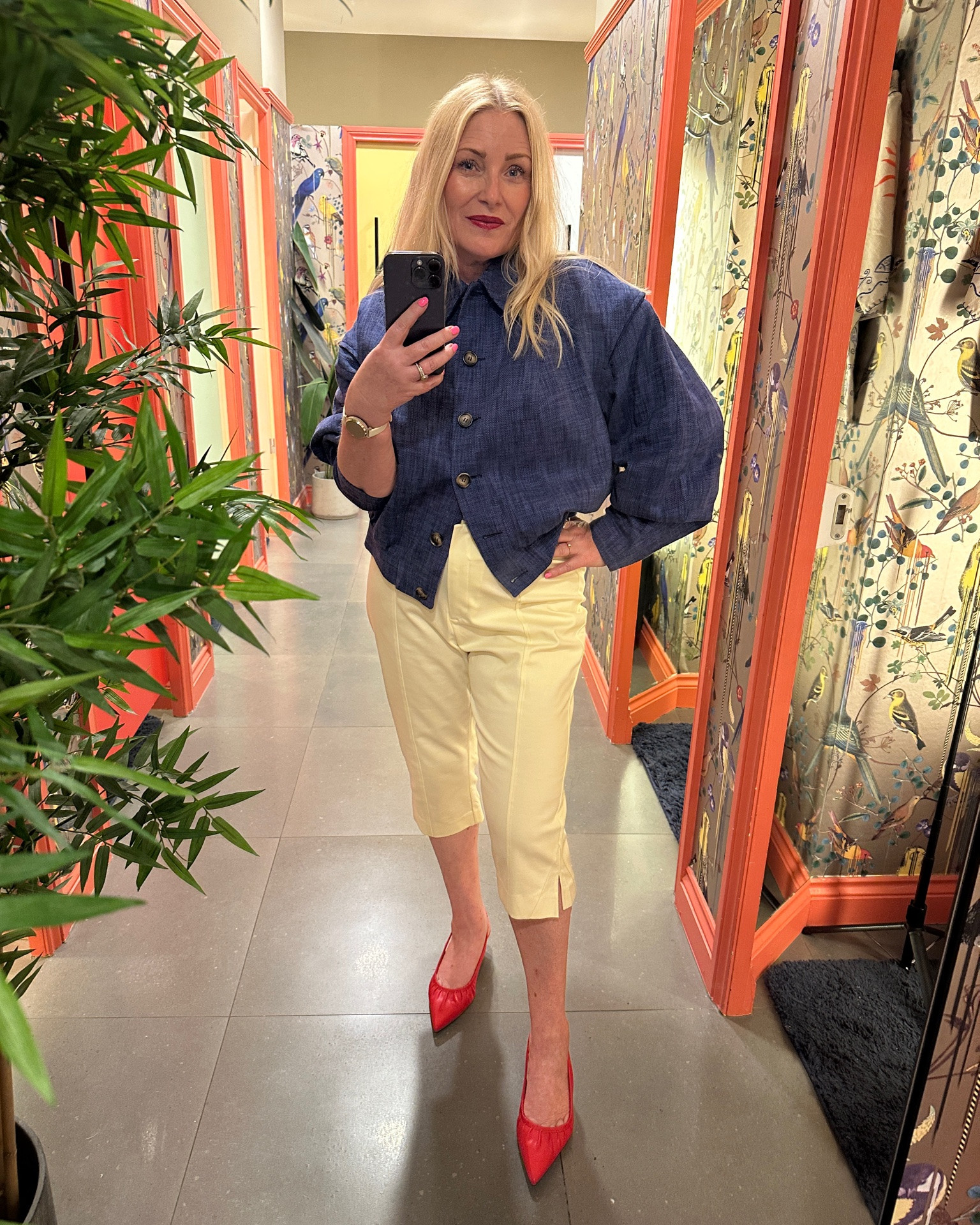 Capri pants and linen always works for summer looks 
Adding a pop of red to this look too

#LTKuk #LTKsummer #LTKstyletip