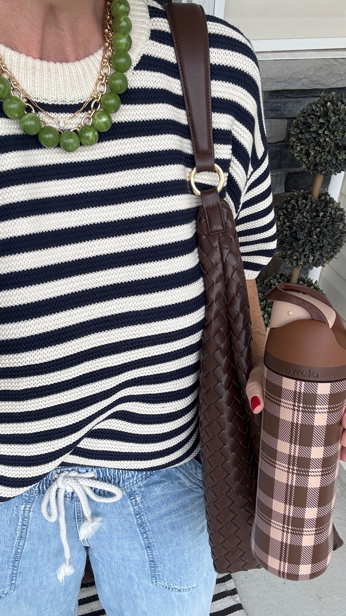 Outfit of the day, ootd, Target beaded necklace, @owala water bottle, Walmart purse

#LTKdayinmylife #LTKootd