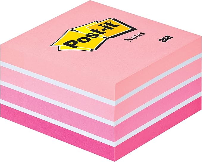 Post-It Notes, 2028P 76 x 76 mm - Pastel Pink, 1 Cube (450 Sheets) | Amazon (US)