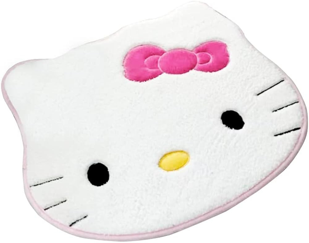 Zayaxe Hello Kittie Cute Rug, Cartoon Rug, Soft Plush Rug, Bedside Round Rug for Bedroom or Livin... | Amazon (US)