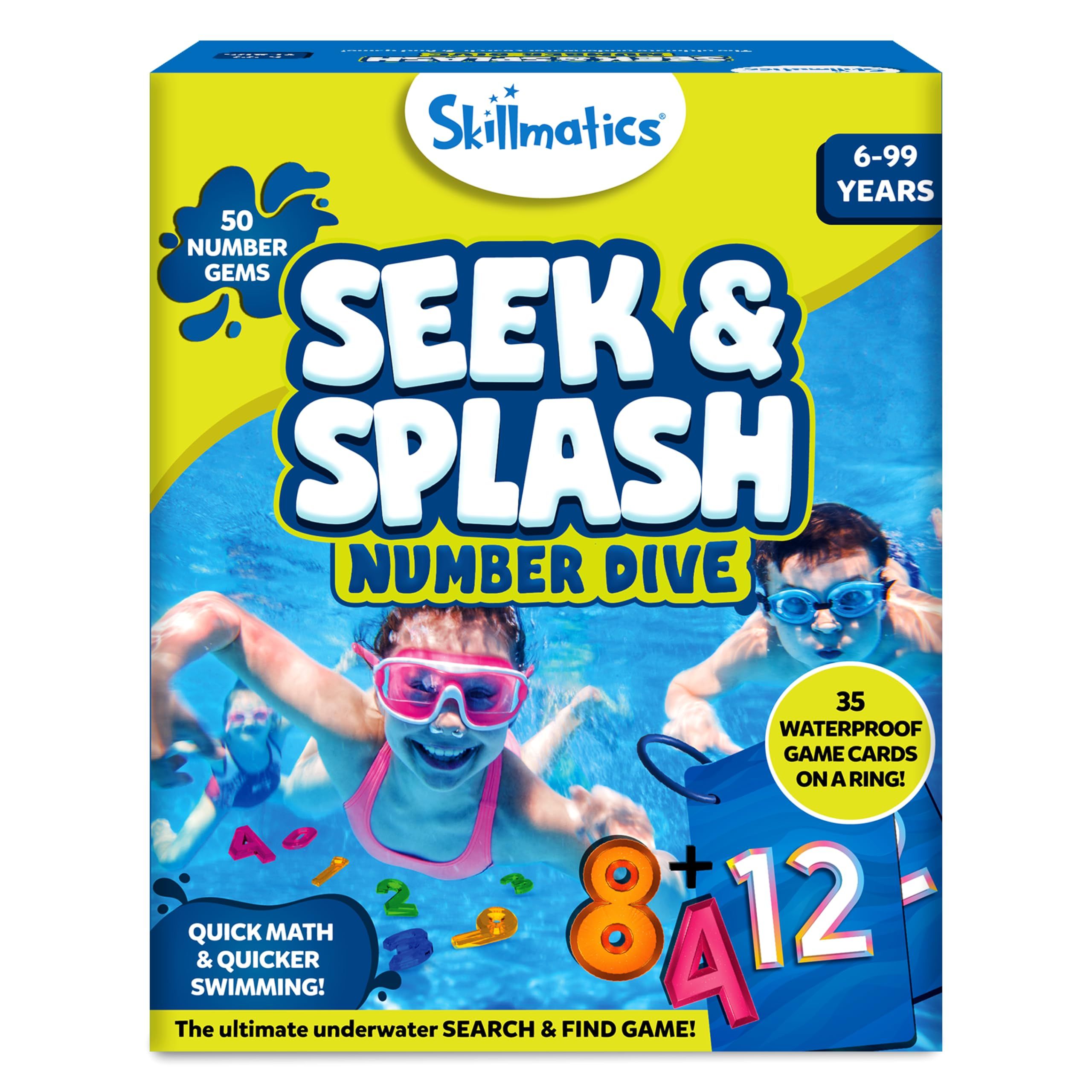 Skillmatics Seek & Splash Diving Gem Toys - Swimming Pool Toys for Kids, Search and Find Math Gam... | Amazon (US)