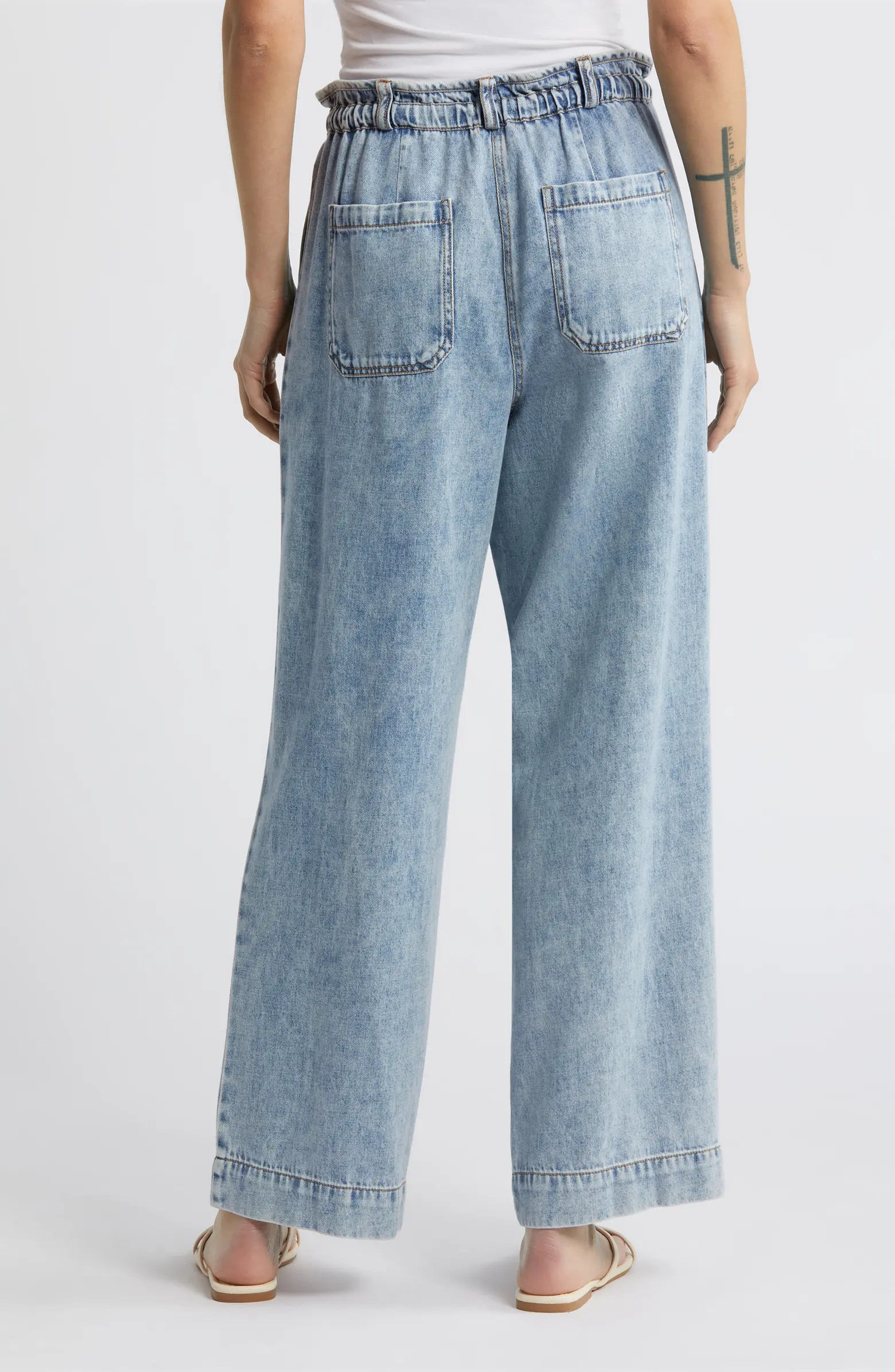 Ryan Wide Leg Drawstring Jeans | Nordstrom