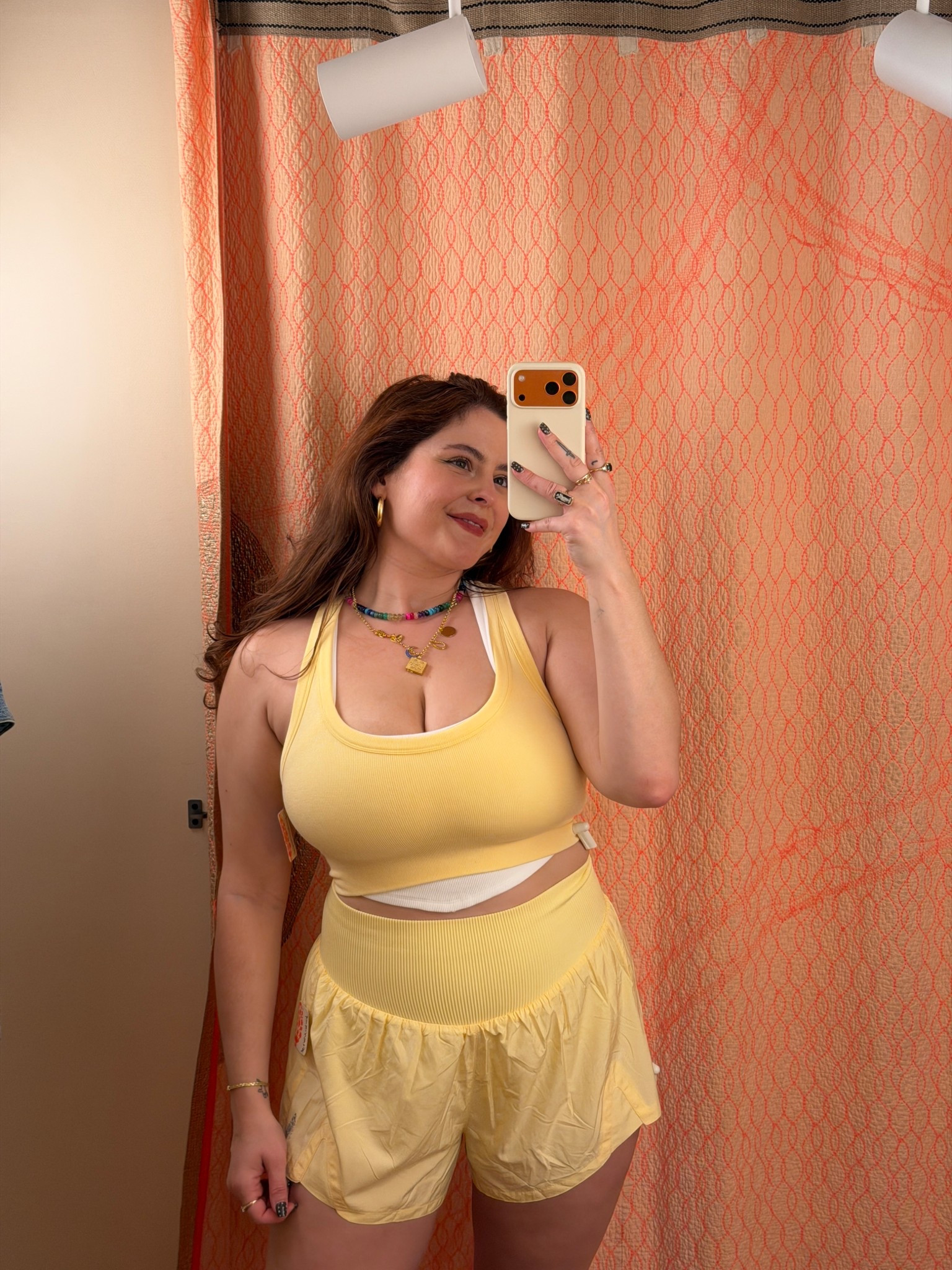 FP movement carpe diem shorts size L
Sports bra size  m/L
Layered cami size M/L

#LTKActive #LTKfitnessgoals #LTKMidsize