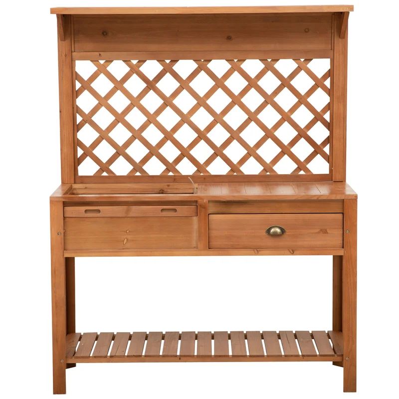 Wooden Garden Workstation Fir Potting Bench | Wayfair North America