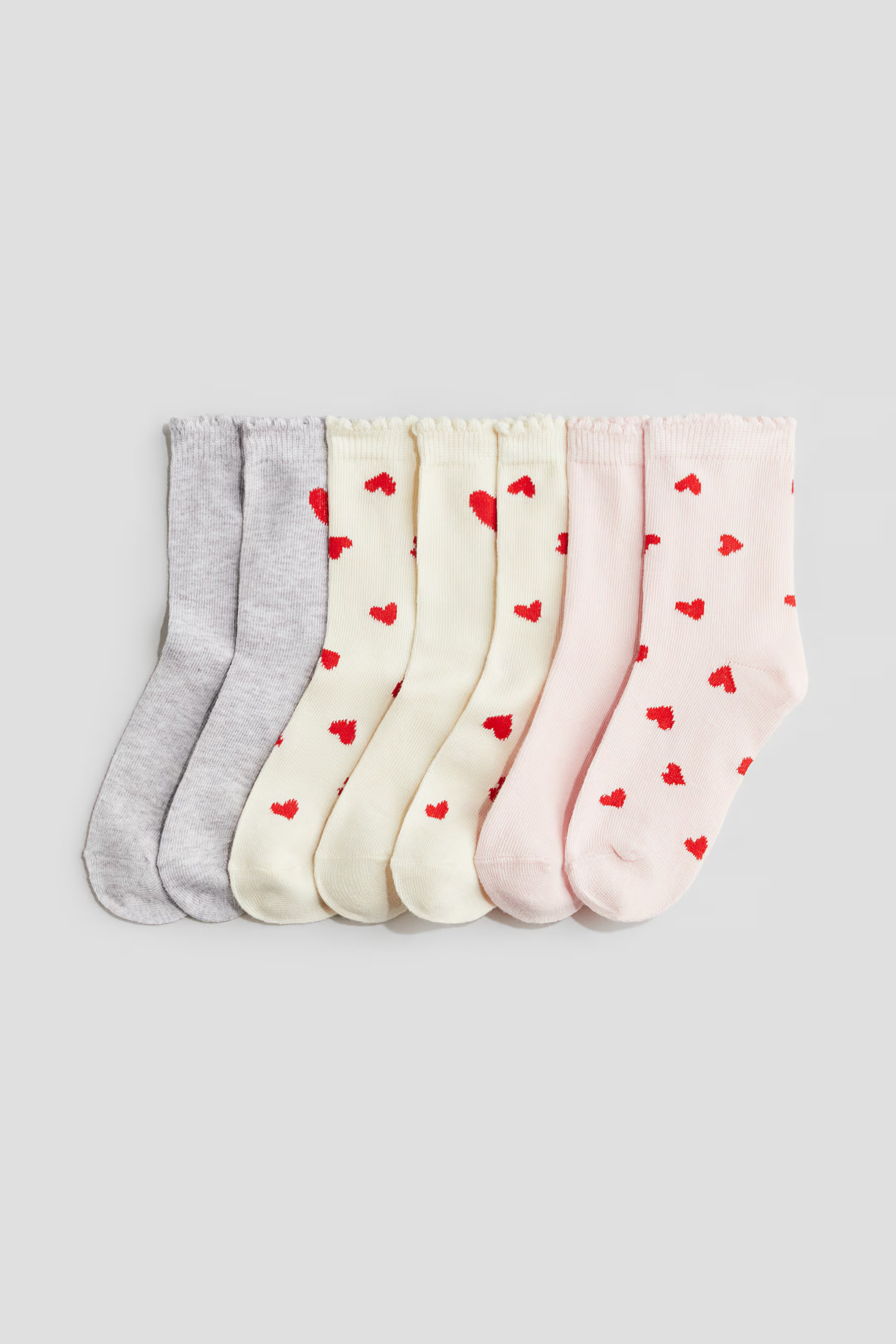 - Lot de 7 paires de chaussettes - Blanc/cœurs - ENFANT | H&M BE | H&M (FR, IT, ES, PT, BE)