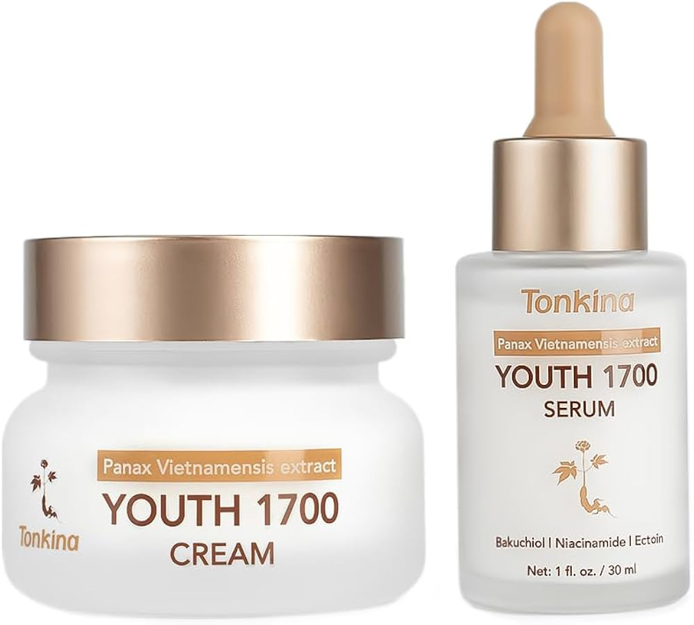 Youth 1700 Anti-Aging Duo, Vietnamese Ginseng Serum & Moisturizer with Niacinamide & Hyaluronic A... | Amazon (US)