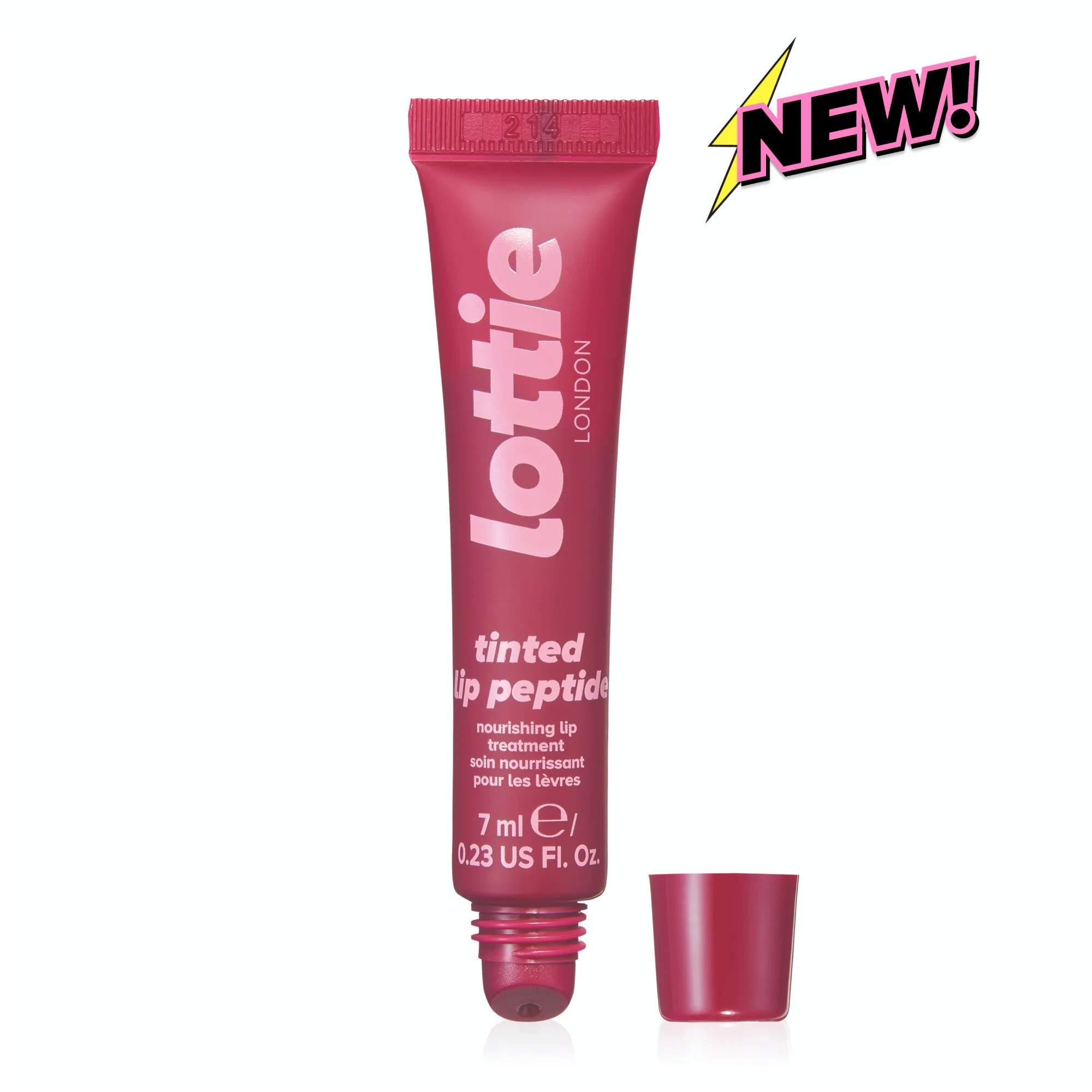 Lottie London Tinted Lip Peptide Raspberry Jam, Berry Plumping & Hydrating Lip Balm, 0.23 fl oz | Walmart (US)