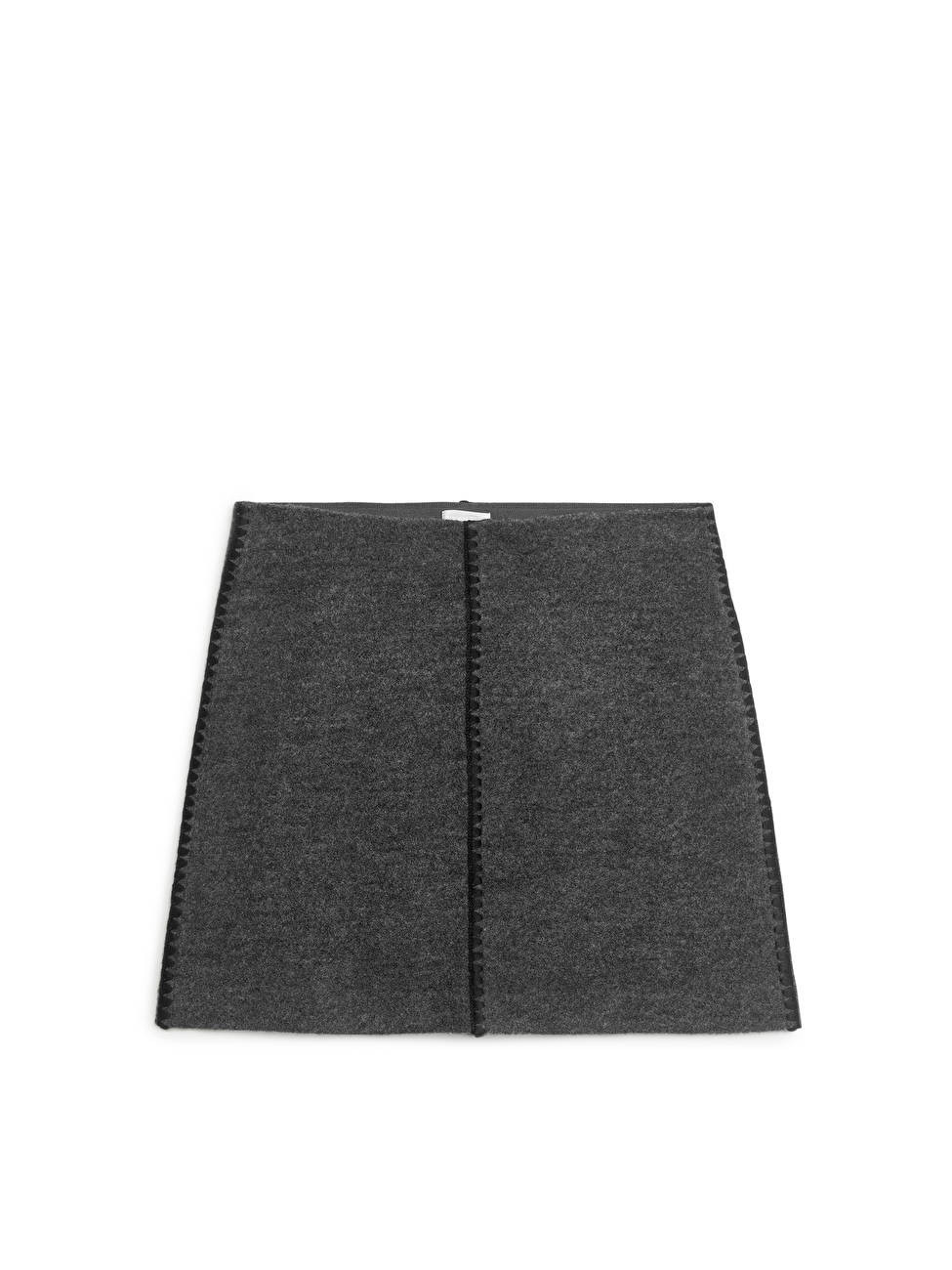 Boiled Wool Mini Skirt | ARKET (US&UK)