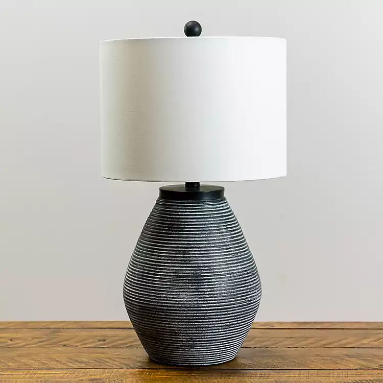 Black and White Striped Table Lamp | Kirkland's Home