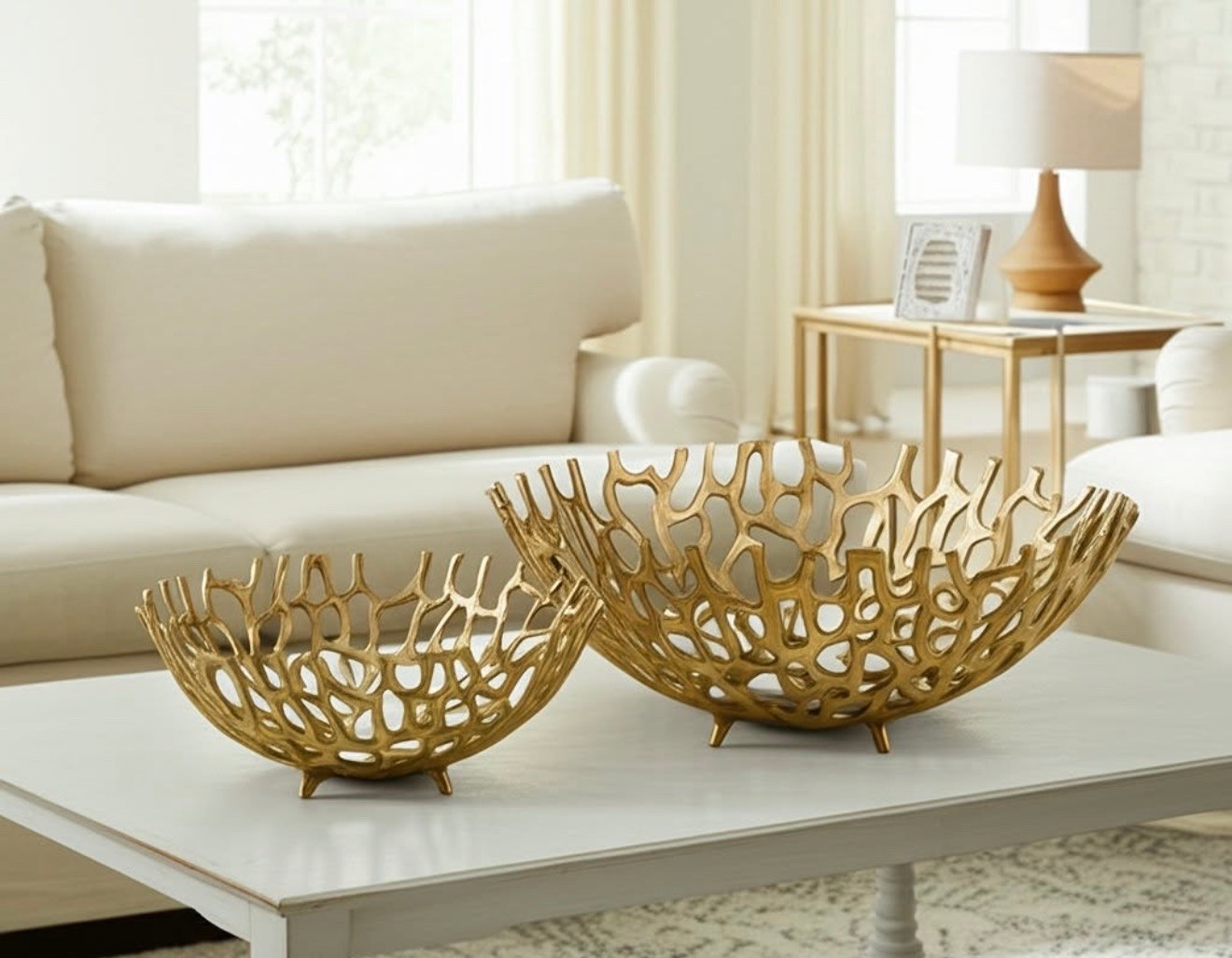 Decorative Bowls set openwork coral reef design metallic gold finish #ltkhomedecor

#LTKHome #LTKSaleAlert