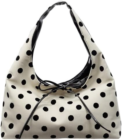 Polka Dot Tote Bag for Women Bow Tie Hobo Bags for Women Slouchy Tote Purse Large Shoulder Handba... | Amazon (US)