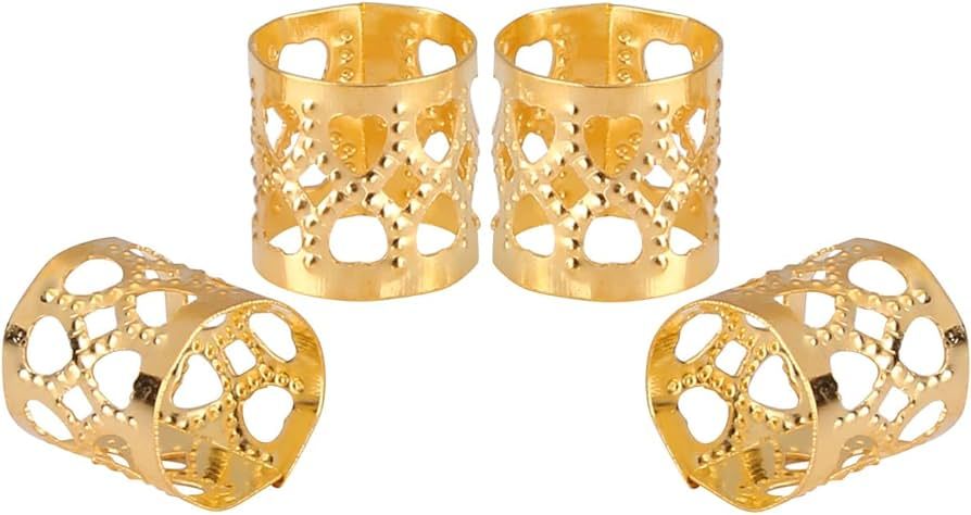 200 pcs Dreadlocks Beads Hair Braid Rings Clips Dread Locks Hair Braiding Metal Cuffs Decoration/... | Amazon (US)