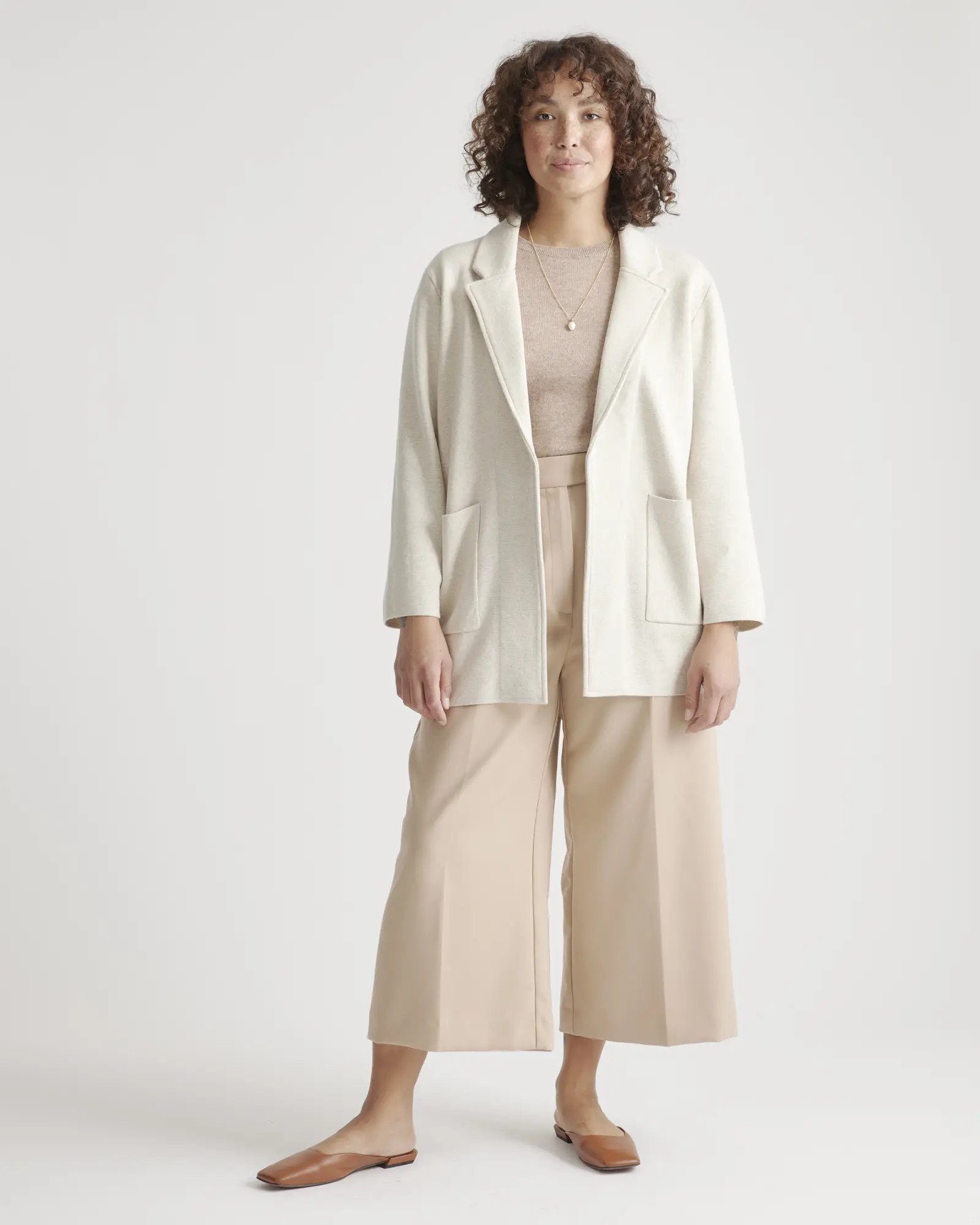 100% Organic Cotton Knit Blazer | Quince