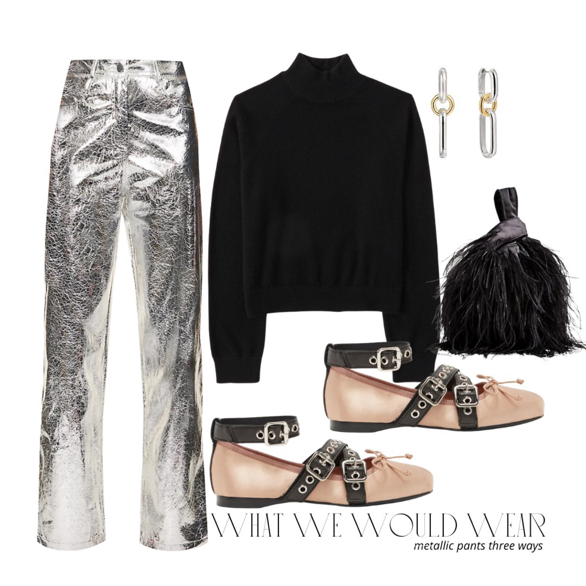 How to wear metallic silver pants 🪩🩰