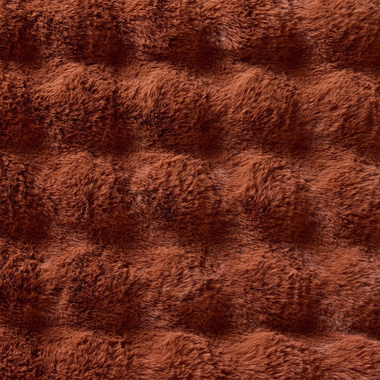 Better Homes & Gardens Gingerbread Cookie Bubble Faux Fur Oversized Throw, 50" x 72" | Walmart (US)