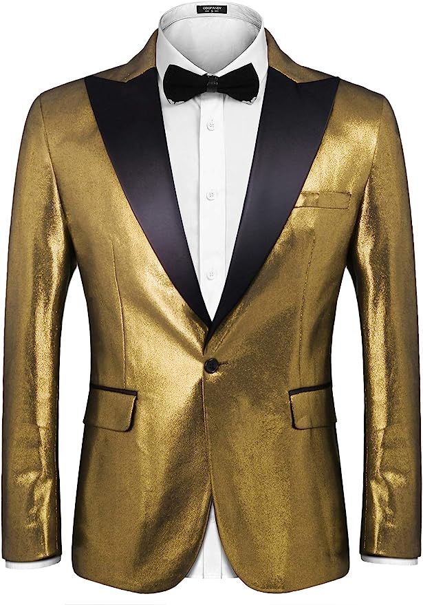 COOFANDY Men’s Fashion Suit Jacket Blazer Weddings Prom Party Dinner Tuxedo | Amazon (US)